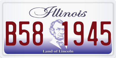 IL license plate B581945
