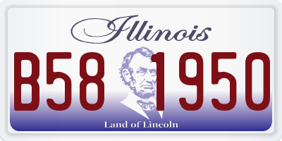 IL license plate B581950