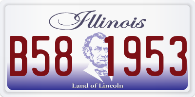 IL license plate B581953