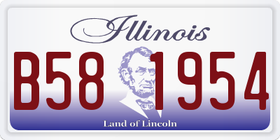 IL license plate B581954