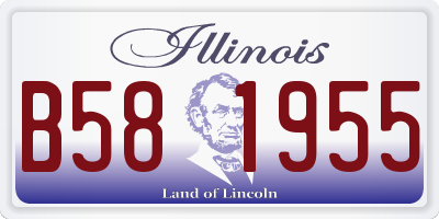 IL license plate B581955