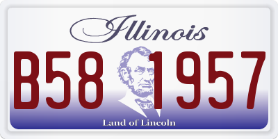 IL license plate B581957