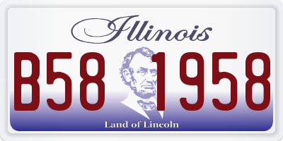 IL license plate B581958