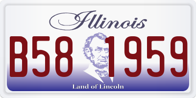 IL license plate B581959