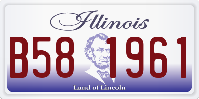 IL license plate B581961