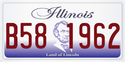IL license plate B581962