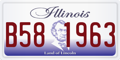 IL license plate B581963