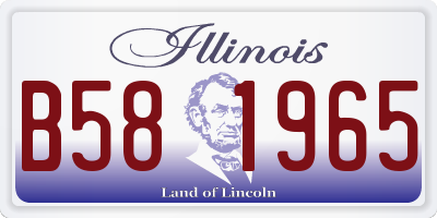 IL license plate B581965