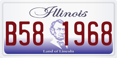 IL license plate B581968