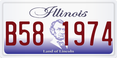 IL license plate B581974