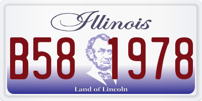 IL license plate B581978