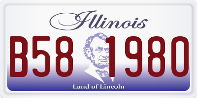 IL license plate B581980