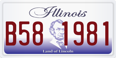 IL license plate B581981