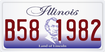 IL license plate B581982