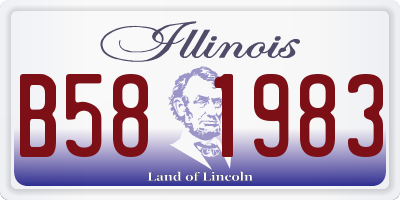 IL license plate B581983
