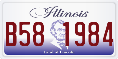 IL license plate B581984