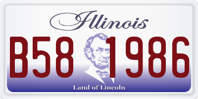 IL license plate B581986