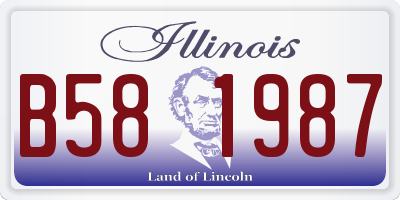 IL license plate B581987