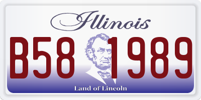 IL license plate B581989