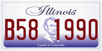 IL license plate B581990