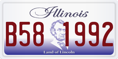 IL license plate B581992