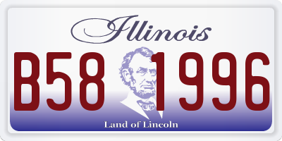 IL license plate B581996