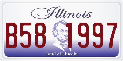 IL license plate B581997