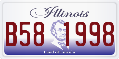 IL license plate B581998