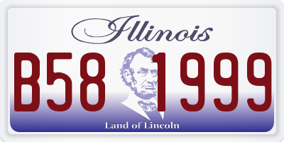 IL license plate B581999