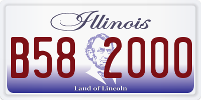 IL license plate B582000