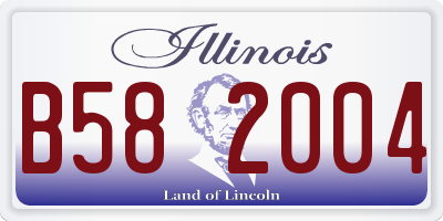 IL license plate B582004