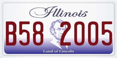 IL license plate B582005