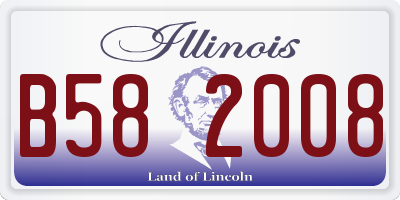 IL license plate B582008