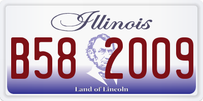 IL license plate B582009