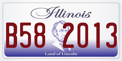 IL license plate B582013