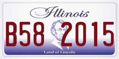 IL license plate B582015