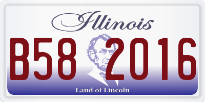 IL license plate B582016