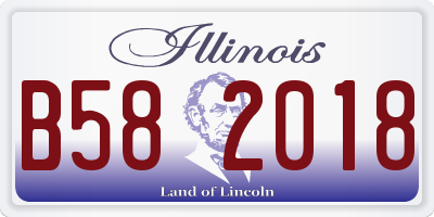 IL license plate B582018