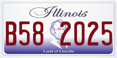 IL license plate B582025