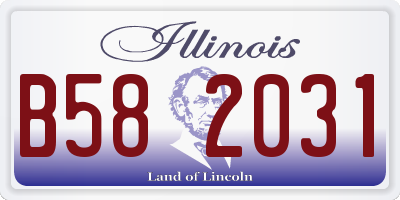 IL license plate B582031