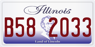 IL license plate B582033