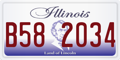 IL license plate B582034