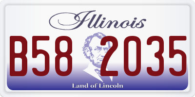 IL license plate B582035