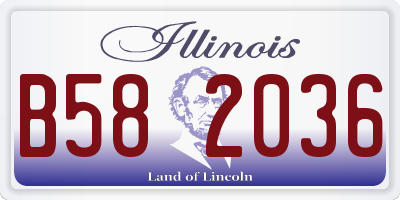 IL license plate B582036