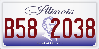 IL license plate B582038