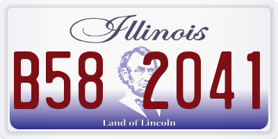 IL license plate B582041