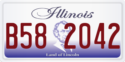 IL license plate B582042