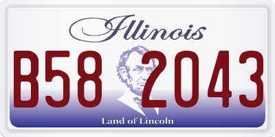 IL license plate B582043