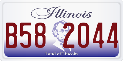 IL license plate B582044