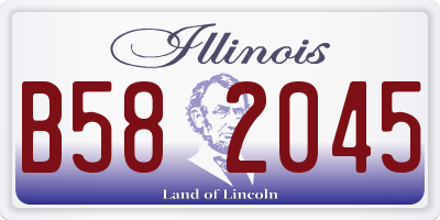 IL license plate B582045